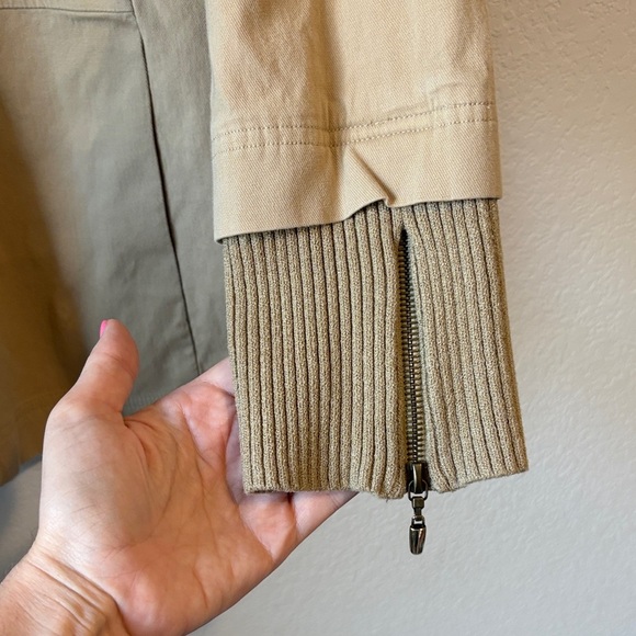 St John Sport Medium Classic Tan Khaki Utility Jacket for Women - Picture 4 of 11